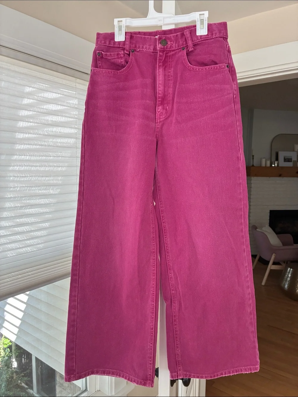 BDG Wide Leg Jeans in Vibrant Magenta